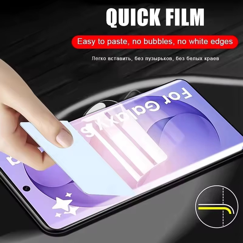 5 Stück Hydrogel-Displayschutzfolien für Samsung Galaxy S26 S25 S24 S23 S22 S21 Ultra S20 FE S10 Plus S9 und Note 20 Ultra, transparent - Bild 2