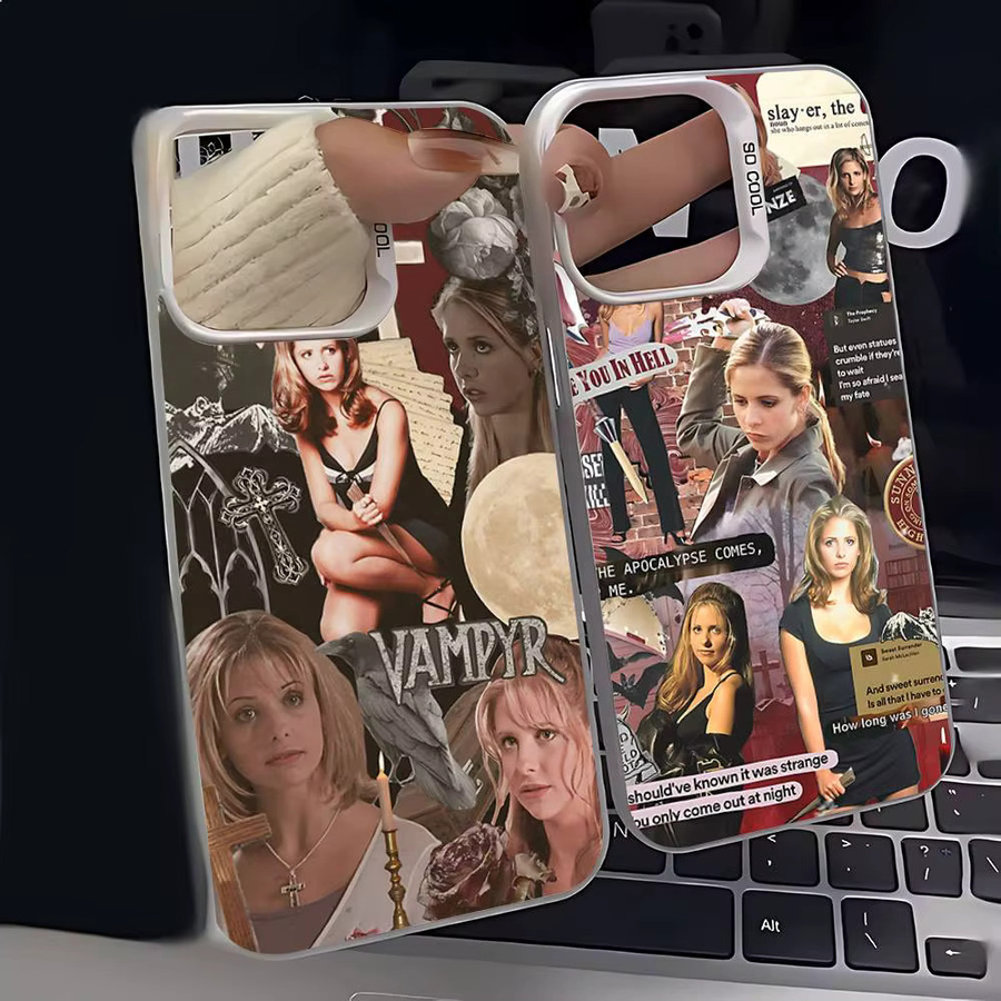 B-Buffy The V-Vampire Slayer Handyhülle für Apple iPhone 11 12 13 14 15 16 17 Pro Max Plus Mini XR XS in Multicolour - Bild 2