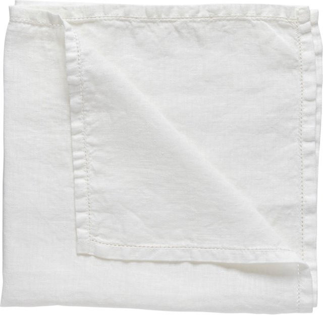 Costa Nova Serviette Luisa aus 100 % Leinen, Weiß, 6er Pack, Breite: 50 cm, Länge: 50 cm - Bild 1