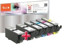 Tinte Spar Pack PI100-141 Inkjet Patronen Set in Schwarz, Cyan, Pink, Gelb und Multicolor mit Peach - Bild 1