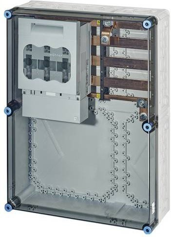 Hensel NH-Sicherungshalter 20001432, 3-polig, 250 A, 800 V, grau - Bild 1