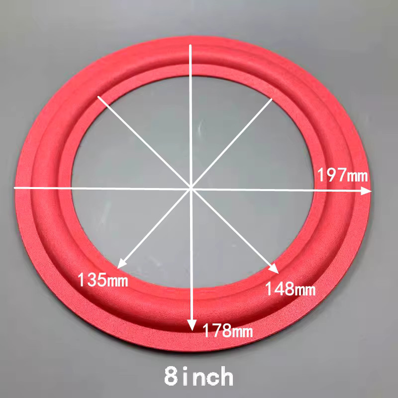 2 Stück rote Lautsprecher Schaumstoff-Reparaturringe für Surround-Subwoofer und Woofer in 8, 10 und 12 Zoll - Bild 2