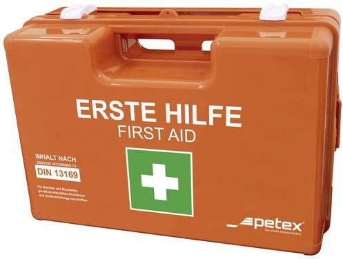 Petex Erste Hilfe Koffer DIN 13169 in Orange, B/T/H: 35 x 14 x 24 cm - Bild 1