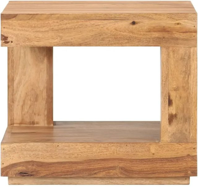 vidaXL Couchtisch aus Akazien-Massivholz in Braun, Vintage Design, B/T/H: 45 x 45 x 40 cm - Bild 1