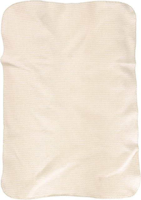 Biederlack Babydecke aus Baumwolle in Beige - Bild 1