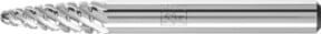PFERD Hochleistungsfrässtift Rundbogen RBF aus Hartmetall in Titanium für Titan, Durchmesser: 6 mm, Länge: 18 mm, Schaft-Durchmesser: 6 mm, Farbe: Silber - Bild 1