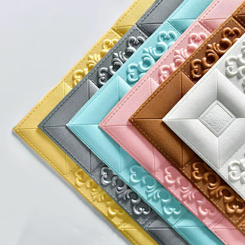 DZQ 10 Stück Selbstklebende 3D Schaumstoffplatten als Wandaufkleber im Ziegelstein-Design, Beige/Weiß - Bild 2