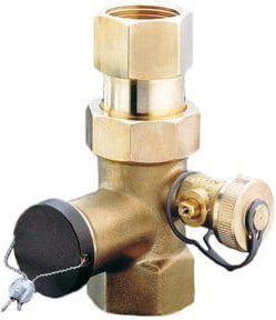 Oventrop Kappenventil Expa-Con DN 25xRp 1 in Messing, Farbe Gold, gebürstetes Messing - Bild 1