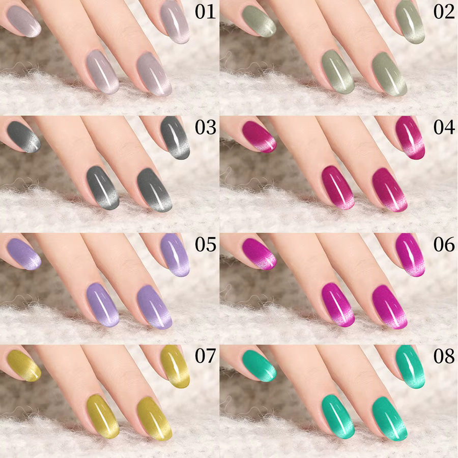 Faandin Cat-Eye-Gel-Nagellack, Glänzend, Damen - Bild 2
