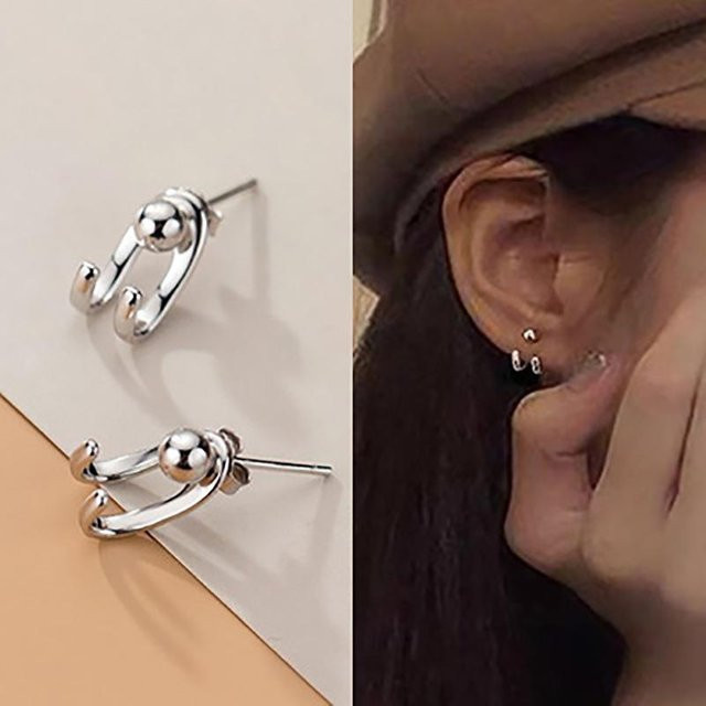 Ohrstecker Silber, Zirkonia, Damen, Geometrisch, Quadratisch - Bild 1