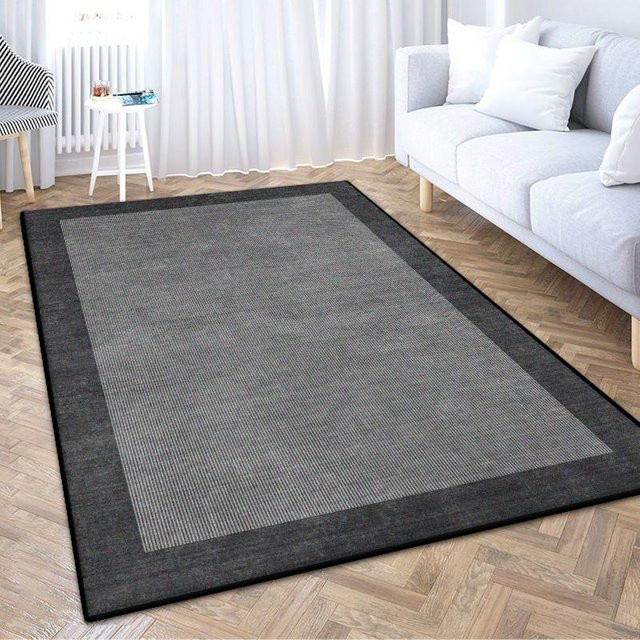 JGJG Moderner Geometrischer Teppich mit Streifenmuster, Rutschfest und Waschbar, B/T: 200 x 300 cm - Bild 1