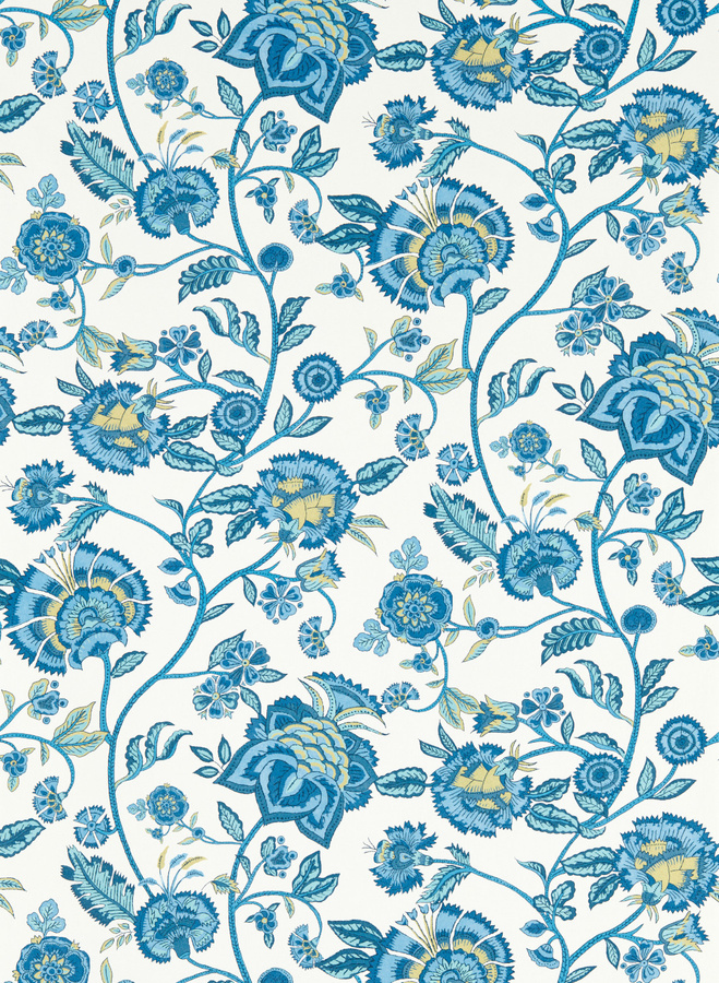 Clarke & Clarke Tapete Barmeri Floral Botanical in Blau Non-Woven - Bild 1