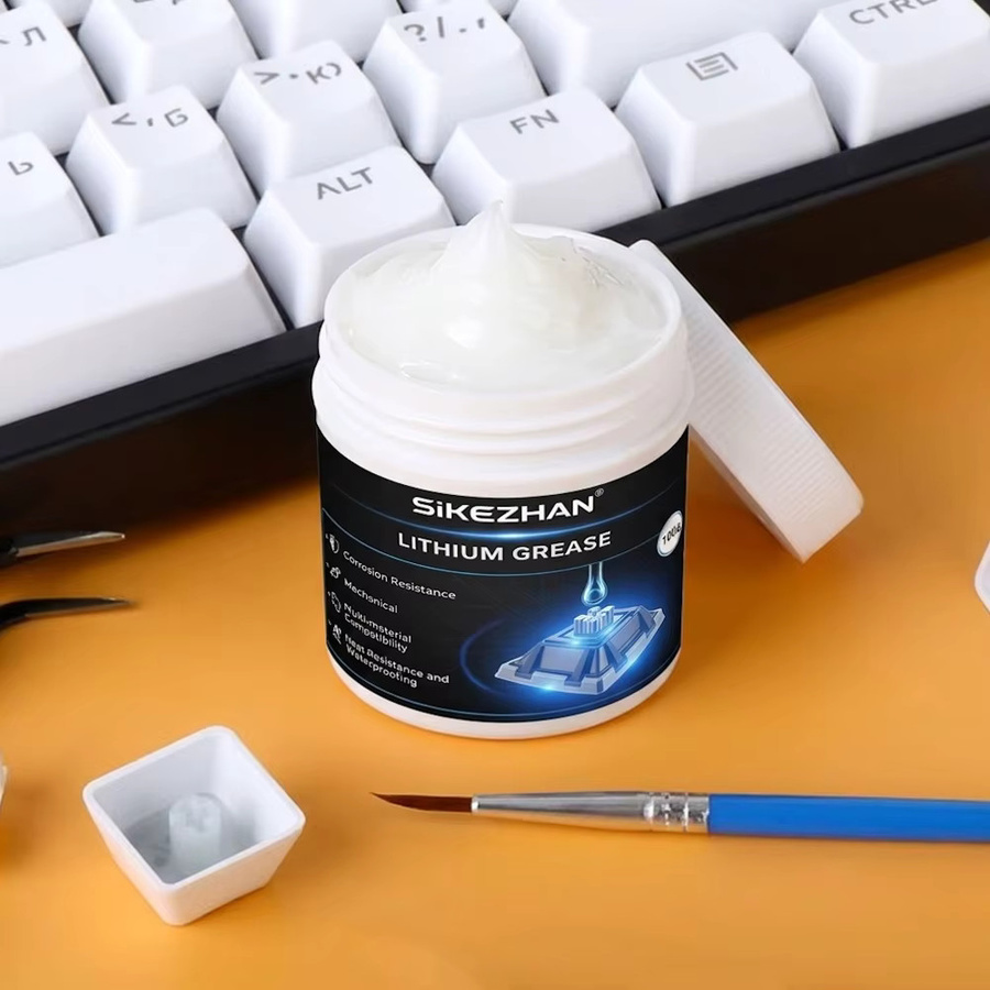 SIKEZHAN Lithiumfett für mechanische Tastaturen und Schalter-Schmiermittel mit Bürstenset, 100 g - Bild 2
