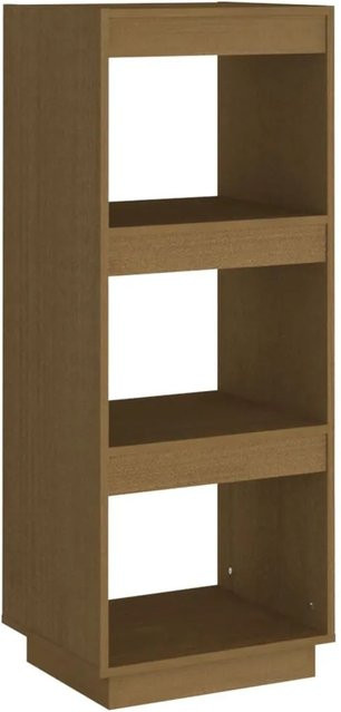 vidaXL Bücherregal und Raumteiler aus Massivholz Kiefer in Honigbraun, B/T/H: 103 x 35 x 40 cm - Bild 1