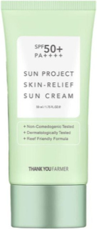 Thank You Farmer Sun Project Skin Relief Sonnencreme, 50 ml, LSF 50+