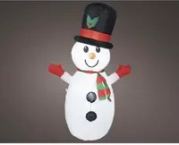 LUMINEO Aufblasbare Weihnachts-Dekorationsfigur in Weiß mit 2 LEDs, Höhe: 120 cm, Breite: 50 cm, Tiefe: 78 cm - Bild 1