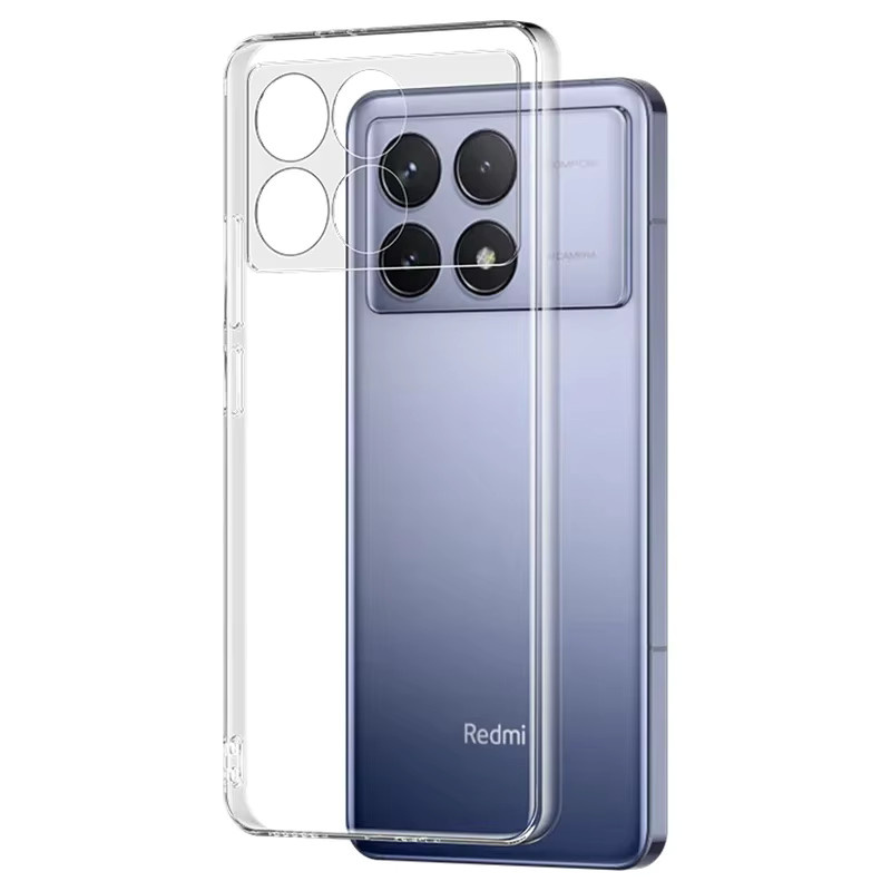 Transparente TPU-Schutzhülle für Xiaomi Redmi Note 13 Pro 4G, K70E und Poco X6 Pro 5G, stoßfeste Silikonhülle in Transparent - Bild 4