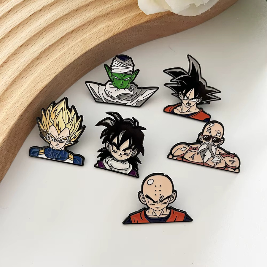 Bandai Broschen-Set, Dragon Ball Goku, Metall, Bunt, 6-teilig - Bild 3