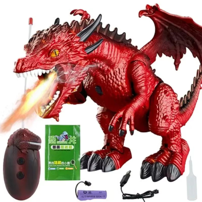 CONUSEA Dinosaurier, ferngesteuertes Dino-Drachen-Spielzeug, mit Geräuschen, Lichtern, Sprühfunktion - Bild 4