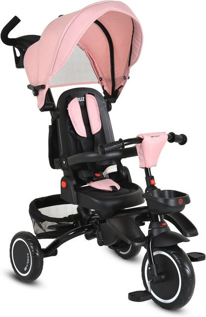 Byox Dreirad Cruz rosa mit EVA-Reifen und Körben - Bild 1