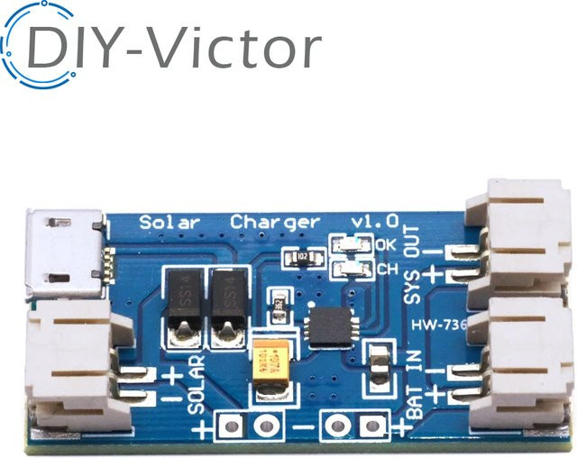 Mini Solar Lipo Lithium Batterie Ladegerät Board CN3791 CN3163 CN3065 Solar Panel Regler Controller Modul mit Kabel in Blau - Bild 1