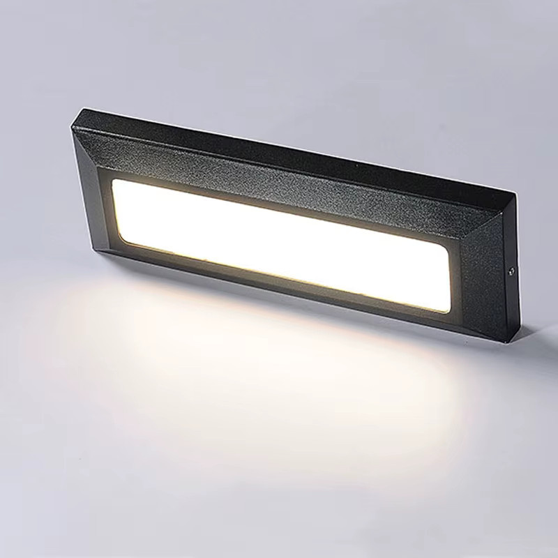 WAAJEA Moderne Aufputz-LED-Treppenstufenleuchte aus Legierung, 6 W, wasserdicht, Wandleuchte für Garten, Veranda und Treppen - Bild 4