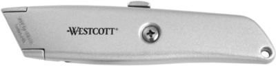 Westcott Cuttermesser aus Aluminium in Silber mit 18 mm Trapezklinge aus gehärtetem Stahl - Bild 1
