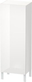 Duravit L-Cube Halbhochschrank in Weiß Hochglanz mit Glastür, B/T/H: 50 x 36,3 x 132 cm - Bild 1