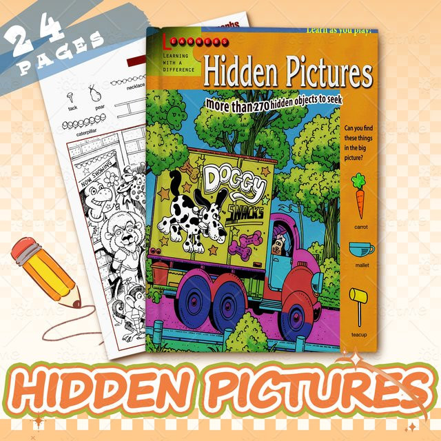 Verstecktes-Objekt-Puzzle und Malbuch für Erwachsene in Multicolor zur Förderung der Konzentration und zum Stressabbau - Bild 1