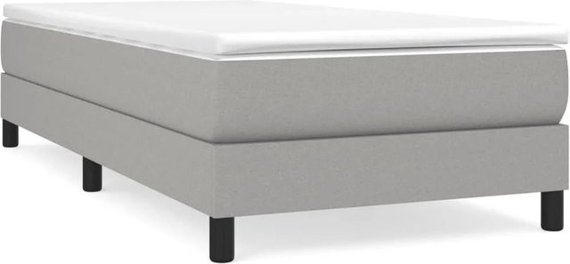 vidaXL Boxspringbett modern in Hellgrau, B/T: 100 x 200 cm - Bild 1