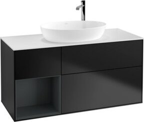V&B Waschtischunterschrank Finion mit Wandbeleuchtung, Farbe Weiß lackiert, B/T/H: 120 x 50,1 x 60,3 cm - Bild 1