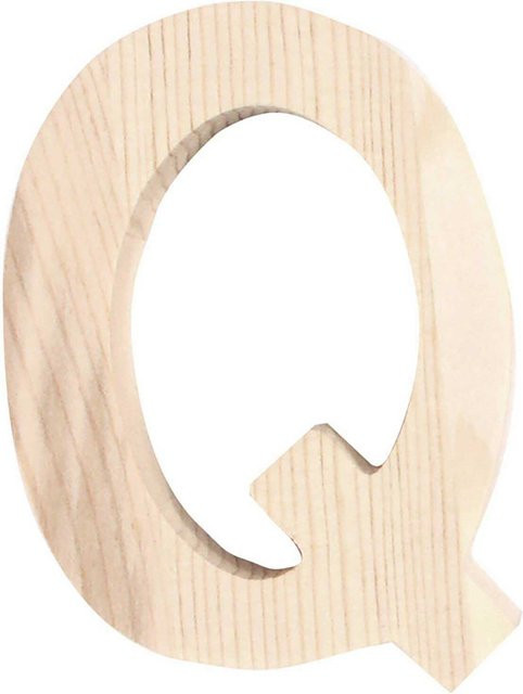 Rico Design Holz-Buchstabe Q für die Tischdekoration, Höhe: 8,0 cm - Bild 1