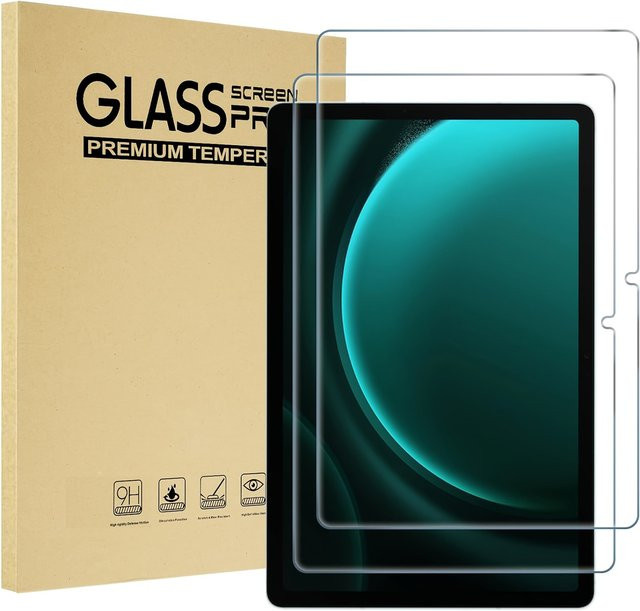 2 Stück Samsung Galaxy Tab S9 und S9 FE Displayschutz aus 9H gehärtetem Glas, transparent - Bild 1