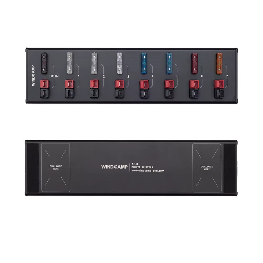 WINDCAMP AP8/AP8S 40A Stecker Power Splitter Verteiler für Radio und Zimmer sowie Auto in Schwarz - Bild 2