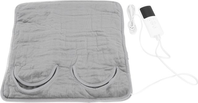 Elektrische Fußheizmatte von Beautyyy in Grau mit 9 Temperaturstufen, LCD-Display und Timer, waschbar, US-Stecker - Bild 1