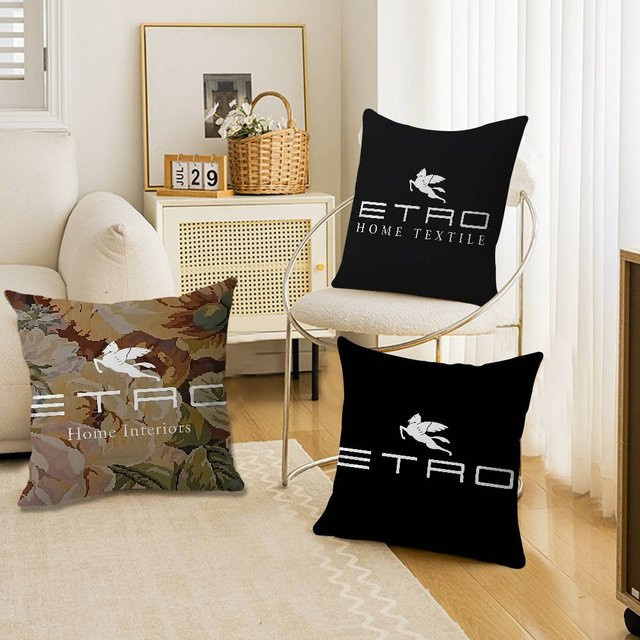 E-Etro Kissenbezug mit floralem Design in Multicolour, B/T: 30 x 30 cm - Bild 1