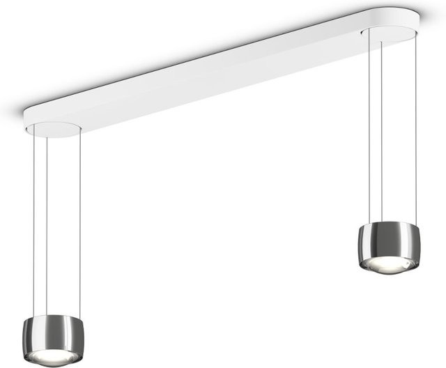 Occhio Sento sospeso LED-Pendelleuchte in Chrom mit Glaslinse und Occhio air Modul, warmweiß 2700K, höhenverstellbar bis max. 350 cm - Bild 1