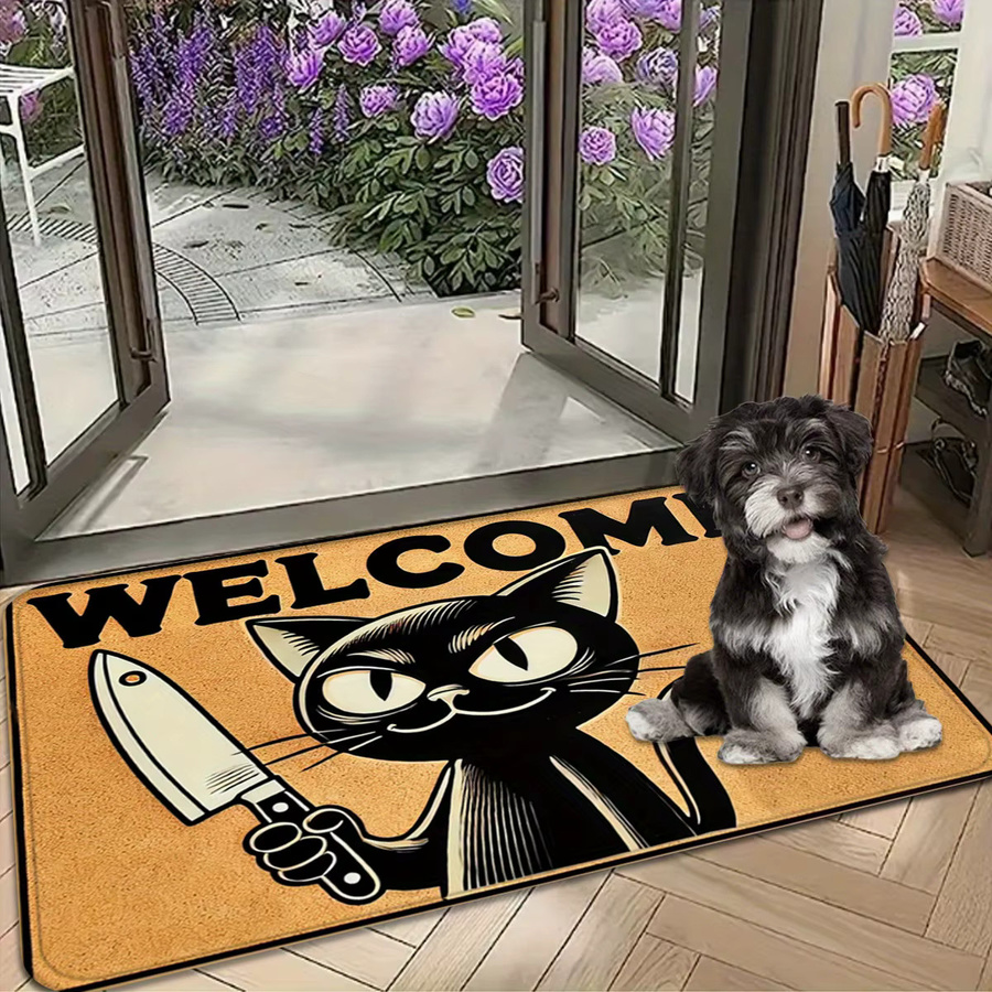VIKAMA Cartoon-Katzen-Teppich, rutschfeste und wasserabsorbierende Bodenmatte aus Schaumstoff in Mehrfarbig, B/T: 60 x 40 cm - Bild 2