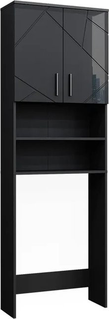 Vicco Waschmaschinenschrank Irma Badezimmer in Anthrazit Hochglanz B/H: 64 x 191 cm - Bild 2