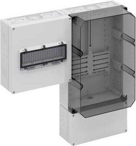 Spelsberg ZVi 6060 Zählerschrank Aufbau in Weiß mit transparentem Deckel - Bild 1