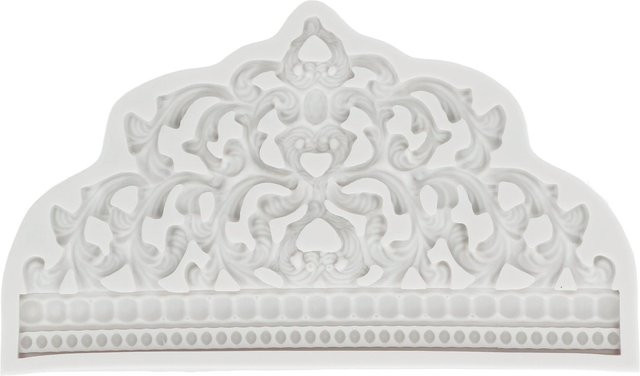 CosyHome Silikon Fondantform mit Kronendesign in Grau und Weiß - Bild 1