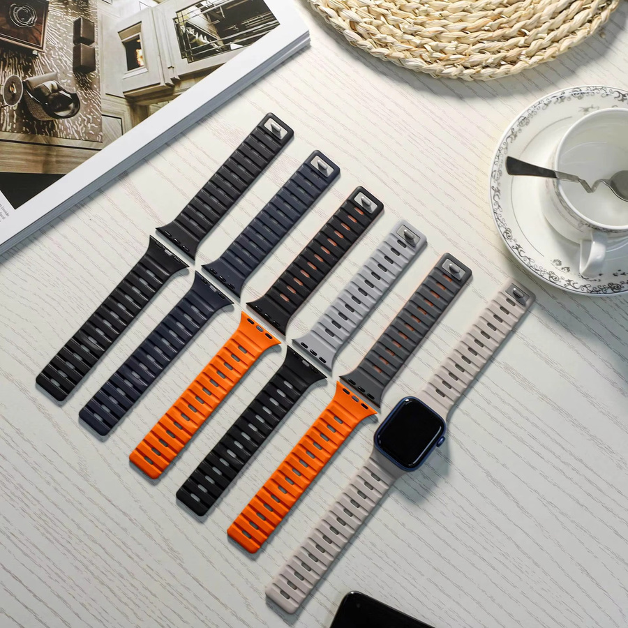 Uhrenarmband Silikon, Weiß, Unisex - Bild 2