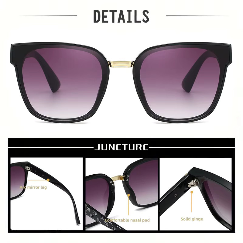 RUISIMO Sonnenbrille, quadratisch, Vollrand, schwarz, Unisex - Bild 3