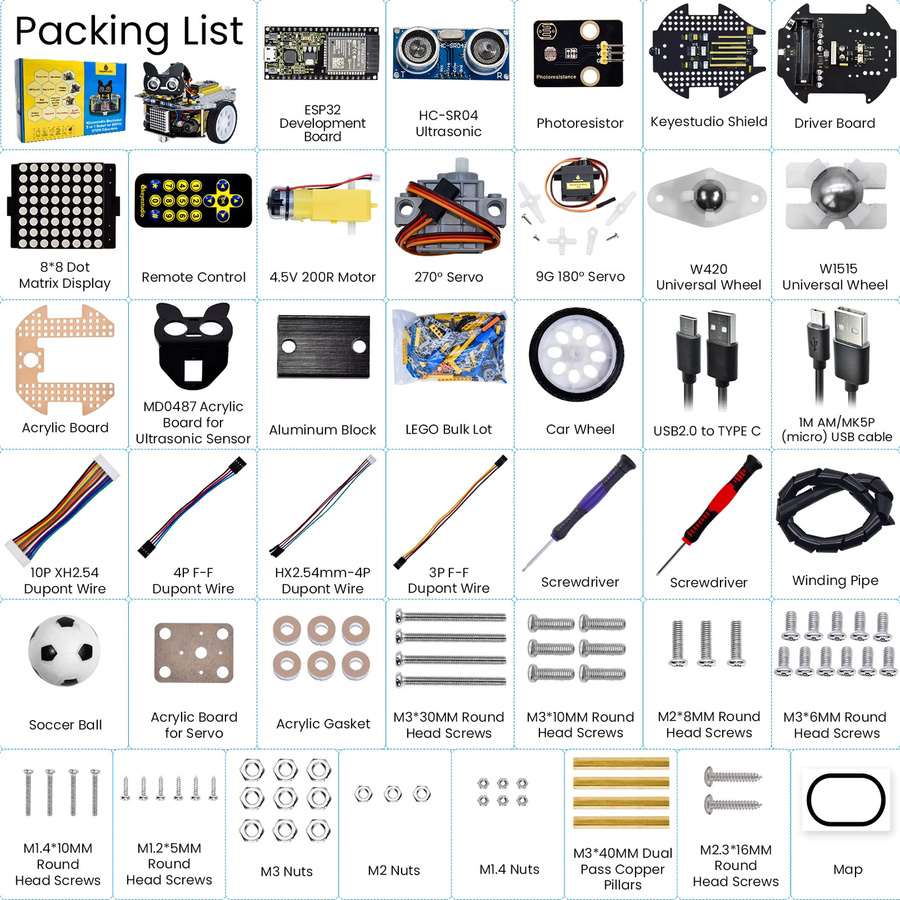Keyestudio 3-in-1 ESP32-Roboter-Car-Kit, Fahrzeuge - Bild 2