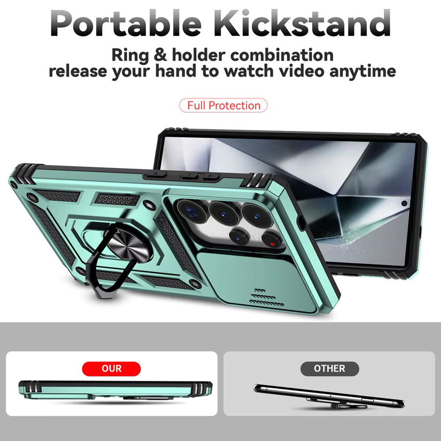 Robuste Panzerhülle mit 360 Grad drehbarem Ringhalter und Linsenschutz für Samsung Galaxy S26 S25 S24 S23 S22 S21 S20 Note 20 Ultra Plus FE EDGE - Bild 3