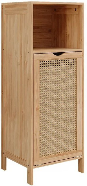 Vicco Badschrank Liora aus Bambus und Rattan in Beige-Gelb-Braun, B/T/H: 36 x 33 x 98 cm - Bild 1