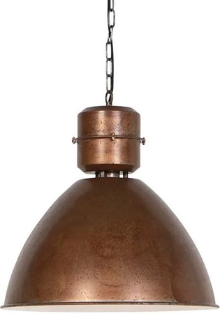 QAZQA Industrie-Hängelampe Flynn in Rostbraun und Bronze, höhenverstellbar, E27, Metall