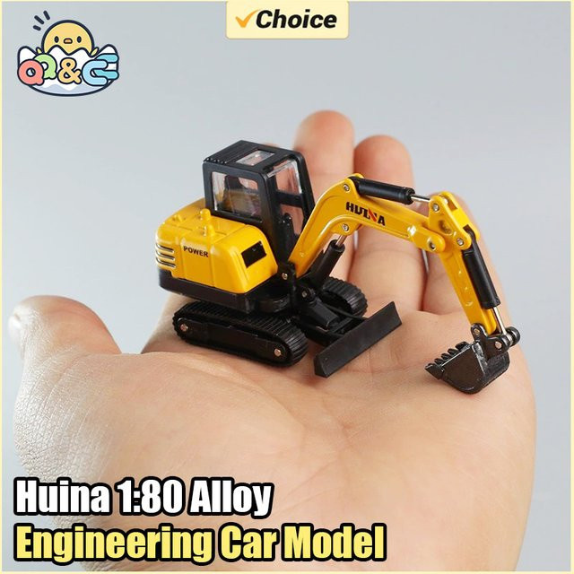 Huina Engineering Auto Modell, 1:80, Metall, Gelb - Bild 1