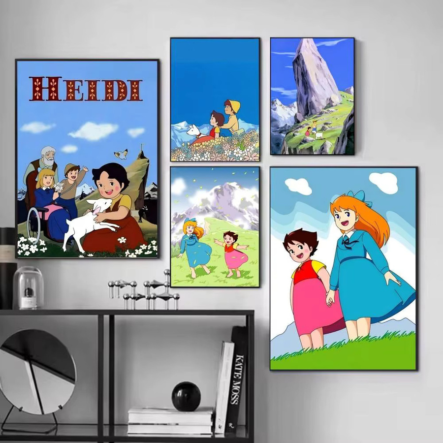 Anime-Poster Heidi, ein Mädchen der Alpen als Wandaufkleber in Mehrfarbig, Rechteckig - Bild 2