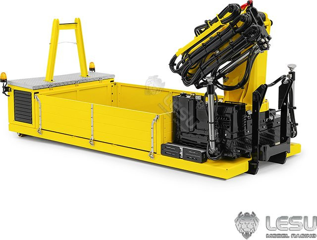 LESU 1:14 LKW 8X8 Roll-on/Roll-off-LKW, Spielfahrzeug, Metall, Gelb - Bild 1